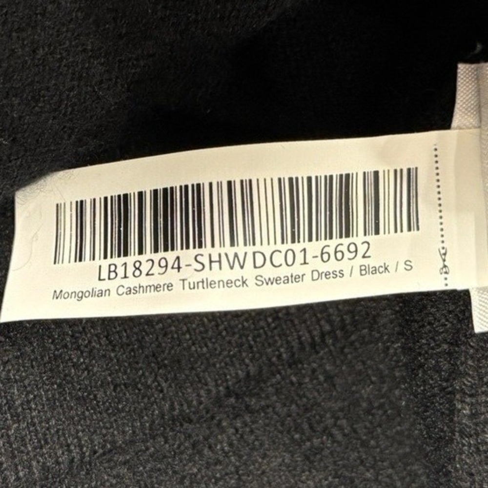 NWT Quince Mongolian Cashmere Turtleneck Sweater Dress‎ Black S - Picture 7 of 14